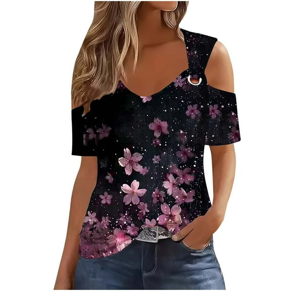 Women Casual Tops Cotton Animal Print Blouses for Women Big Tshirts to Wear With Leggings