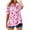 Pink #1, variant on Fartey Breast Cancer Awareness Shirts for Women Loose Fit Button V Neck Shirts Cancer Survivor Short Sleeve Tshirts Cute Pink Ribbon Print Tees Pink M