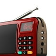 thumbnail image 4 of Radio FM USB Mains Libres Lecteur de Musique avec Écran LED Prise Casque Rechargeable Rouge, 4 of 5