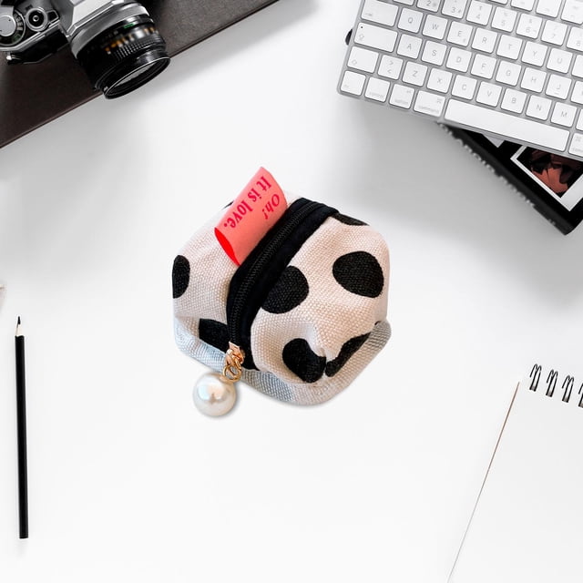 Bolsa de Almacenamiento para auriculares Hugo Almacenamiento de miniauriculares pequeña y duradera cremallera blanca