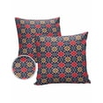 thumbnail image 6 of Outdoor Pillow Covers Throws Retro Morocco Ethnic Style,Waterproof Pillow Cases Pack of 2 Abstract Red Floral Art,Durable Cushion Cover Pillowcase for Patio Balcony Couch Garden, 6 of 7