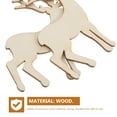 thumbnail image 3 of LOLIPPYY 5PCS Wooden Reindeer Cutout Veneer Slices for Christmas Crafting, Patchwork Decoration, Tree Pendants, Hanging Ornaments, 3 of 7