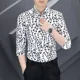thumbnail image 2 of Camisas para hombre Camisa de rayas de manga media con lunares para hombre Camisa de algodón con botones Moda 2024 Asia con cuello Nuevo en Slim Fit Venta Marca barata, 2 of 5