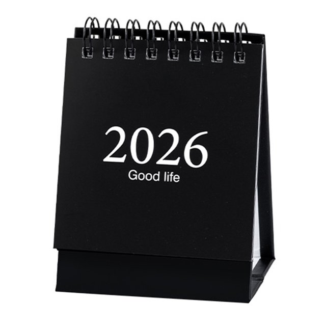 Mini calendario de escritorio 2026 con pegatinas Ritual Life Planner Calendario de escritorio portátil con tapa abatible para el hogar, la oficina y la escuela