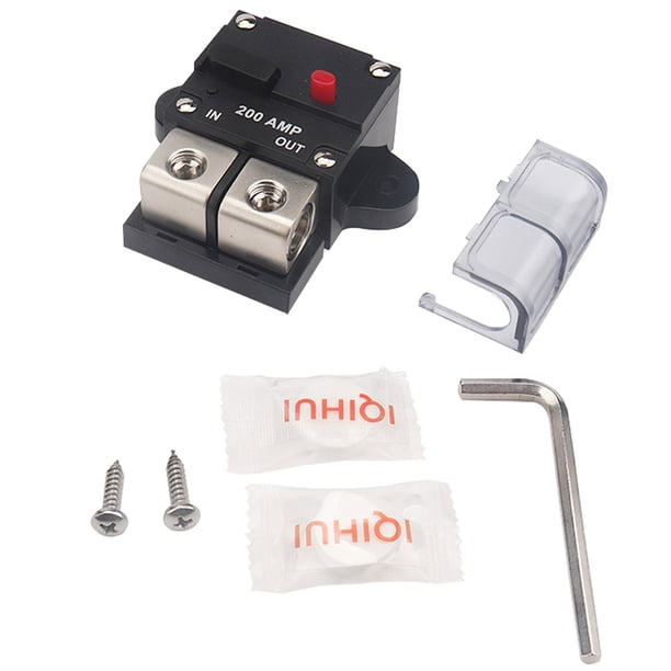 Disyuntor De 200A Dc12-24V Impermeable Para Coche, Disyuntor En Línea De Audio, Reinicio Manual, Portafusibles, Inversor Para Motor De Coche, Barco Marino Minnieouse VI005123-00