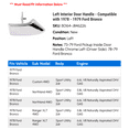 thumbnail image 2 of Left Interior Door Handle - Compatible with 1978 - 1979 Ford Bronco, 2 of 2