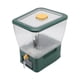 thumbnail image 1 of Contenedor transparente para almacenar arroz de 11 kg, dispensador de arroz con un solo botón, cubo sellado para alimentos secos, para cocina casera, color verde, 1 of 14