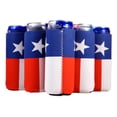 thumbnail image 2 of QualityPerfection Slim Can Cooler Sleeves Texas Flag Print Neoprene 12 oz Can Holder Set of 6, 2 of 7