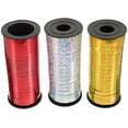 thumbnail image 4 of CIMAXIC 3 Rolls Shiny Balloon Ribbon Curling Ribbon Roll Metallic String Craft Ribbon for Wrapping Gift - 100 Yard Per Roll (Golden+Silver+Red),3543.3"X0.2"X0.04", 4 of 5