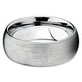 thumbnail image 2 of Gray Tungsten Band 8mm Tungsten Carbide Ring Brushed Tungsten Band Wedding Band, 2 of 3