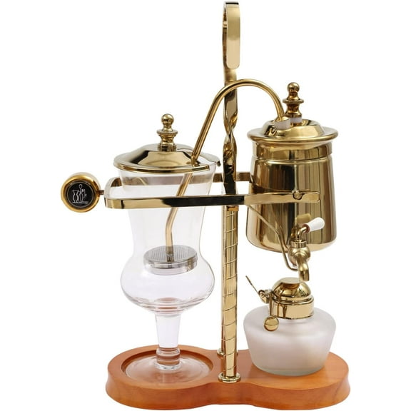 Vintage Siphon/Syphon Coffee Maker Belgian Belgium Coffee Brewer Tea Maker 400ml/ 15oz - Gold