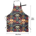 thumbnail image 2 of Kdxio Skulls and Flowers Apron with Pockets Adjustable Kitchen Aprons for Men Women Waterproof Aprons for Cooking,Drawing,Crafting, Baking Household Cleaning, 2 of 8