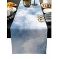 thumbnail image 2 of Blue Sky Cotton Linen Small Table Runner 13 x 48 inch Cloud Gradient Natural Landscape Scenery Non-slip Rectangular Dining Table Decor for Wedding Party Holiday Dinner, 2 of 8