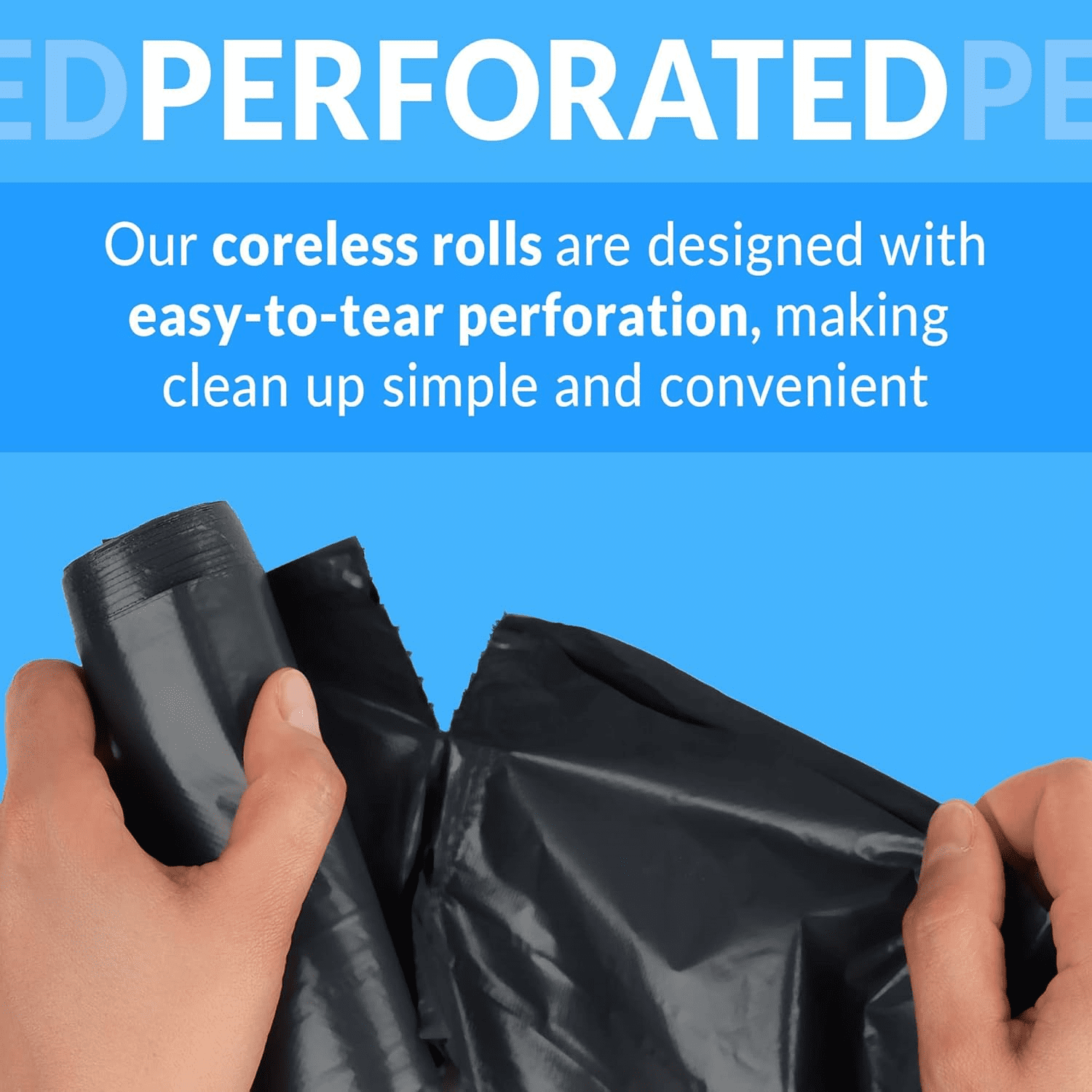 16-25 Gallon Trash Bags | 500 Bags | Black | Home, Kitchen | Strong | Garbage