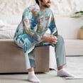 thumbnail image 7 of Sikiie Let's go Travel Around the World Mens Pajama Set, Soft Warm Long Sleeve Sleepwear, Cozy Button-Down Pjs for Men-XX-Large, 7 of 7