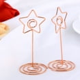 thumbnail image 3 of Raindrops 10Pcs Rose Gold Table Number Holders with Five-pointed Star for Wedding, 3 of 8