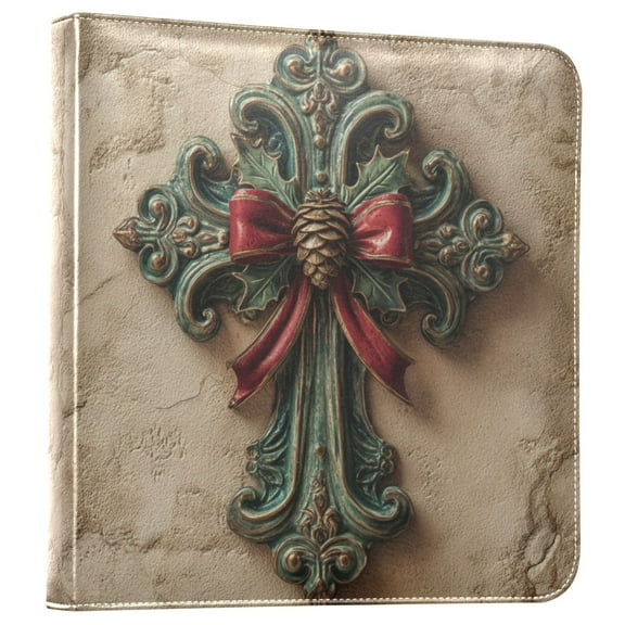 Photo Album Leather Photo Album Bookshelf Photo Albums Scrapbooking Albums Durable and Fashionable Christmas Cross Beautiful