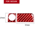 thumbnail image 3 of Real Bright Soft Car Interior Carbon Fiber Sticker Decoration2Pcs For Nissan 350Z 2003-2005 Red Carbon Fiber Rear Storage Box Lock CoverAuto Car Protection Interior Accessories, 3 of 8