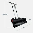 thumbnail image 3 of Best Choice Products 36in Galvanized Blade Hand Snow Pusher w/ 2 Wheels, Adjustable Handle, Blade Angle - Black, 3 of 8