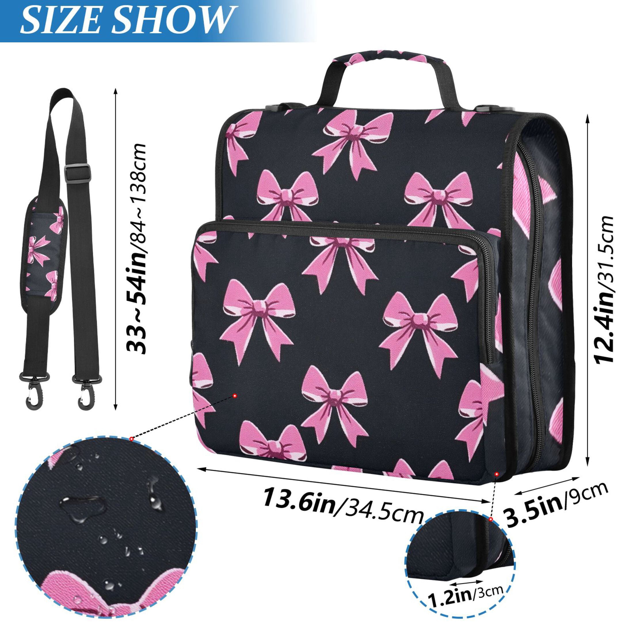 ALAZA Zipper Binder Bow-a1 3 Ring Trapper Keeper File Folder Organizer Bag