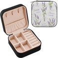 GZHJMY Lavender Small Jewelry Box, Portable Leather Travel Jewelry