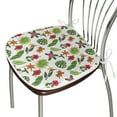 thumbnail image 3 of Jungle Leaves Dining Chair Pad, Flowers and Plantation in All Shades of Green and Vibrant Hues Summer, Water Resistant Pillow with Straps for Kitchen Seats, 2 Pieces Set, Multicolor, by Ambesonne, 3 of 5