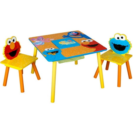 Sesame Street Storage Table and Chairs Set - Walmart.com