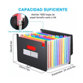 thumbnail image 5 of Carpeta De Archivo Ampliable Acordeón Belug Tamaño A4 24 Bolsillo negro, 5 of 5