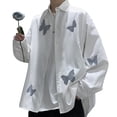 thumbnail image 4 of Camisa de manga larga estampada, ajuste informal, transpirable, elegante, camiseta masculina para citas, 4 of 8