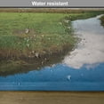 thumbnail image 6 of Ambesonne Nature Place Mats Set of 4, Calm River Meadow Trees, Standard Size, Green Blue White, 6 of 6