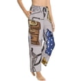 thumbnail image 2 of Balery Antique Vintage Teapot Coffee Grinder print Women's Pajama Pants,Ultra Lightweight Pjs,Lounge Pant-Small, 2 of 9