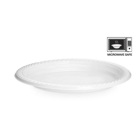 Basix 100 Count Disposable Plastic Plates Microwave Safe 9-Inch ... Basix 100 Count Disposable Plastic Plates Microwave Safe 9-Inch ...