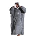 thumbnail image 1 of Qarigey Manta con capucha de lana de poliéster, albornoz portátil y de moda, manta de suéter de calor de invierno Pijama gris claro, 1 of 6