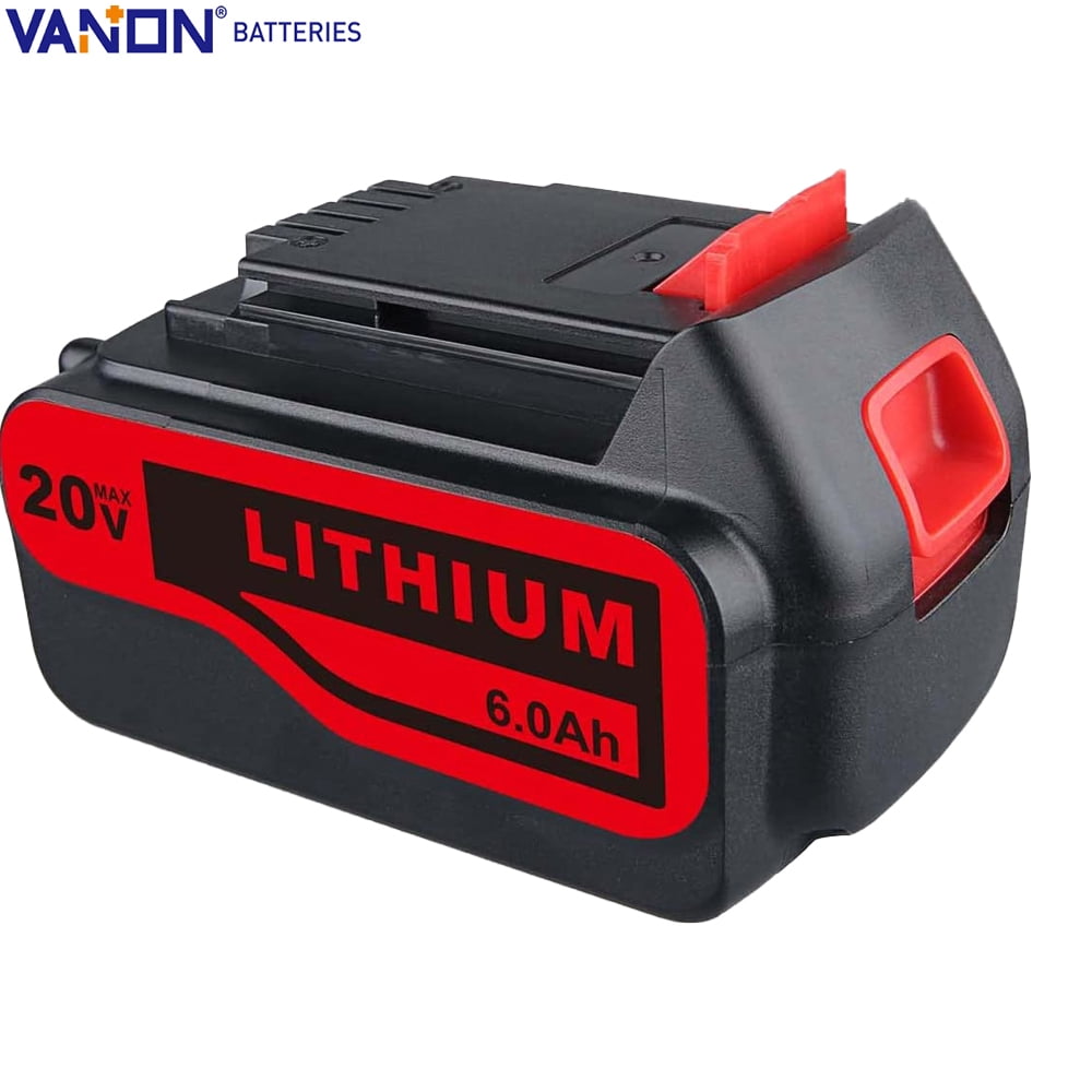 2) 20V 6.0Ah For Black and Decker 20 Volt Lithium Battery LBXR20 LST220  LBX20 US