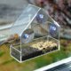 thumbnail image 2 of Alimentador de pájaros Acrílico Anti-ardilla Ventana transparente Alimentador de pájaros con ventosa potente Casa de pájaros transparente Patio de jardín exterior Feliz Sencillez, 2 of 5