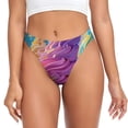 thumbnail image 1 of Balery Rainbow Melting Ice Cream Tangas de Algodón para Mujer con Estampado – Ropa Interior Sexy, Transpirable, G-string-XX-Large, 1 of 6