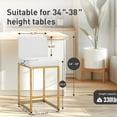 thumbnail image 4 of Sophia & William 24" Counter Height Bar Stools with High Backrest 2 Pack Comfortable Modern Counter Stools for Kitchen & Home, Plaid White, 4 of 7