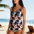 thumbnail image 6 of Xdegoge Womens Tankini Tops Only Scoop Neck Shirred Front Loose Flowy Modest Tummy Control Bathing Suit Swimwear Top Summer Vacation Beach Pool Party, 6 of 8