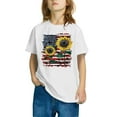 thumbnail image 4 of Ugoldhm Boys 4th of July Cotton Tees Star Spangled Summer Shirts Size 3-10 Relaxed Fit Crew Neck Patriotic Tops, 4 of 6