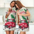 thumbnail image 6 of Horeoi Merry Christmas 1 Print Women's Short-sleeved Nightdress Breathable Cotton-like Material Loose A-line Knee-length, 6 of 6
