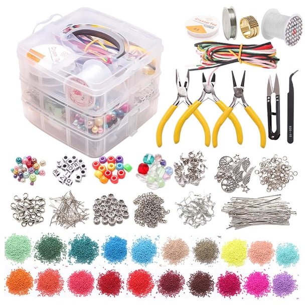 Cuentas espaciadoras Kit De Herramientas Para Hacer Joyas Encantos Hallazgos Espaciadores Cuentas Artesanías Colgante DIY 10345 Piezas 10345 piezas Magideal Cuentas espaciadoras