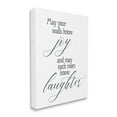 thumbnail image 3 of May Your Walls Know Joy Uplifting Phrase Inspirational Graphic Art Gallery Wrapped Canvas Print Wall Art, 3 of 7