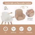 thumbnail image 6 of Babyjoy 6 in 1 Convertible Wooden High Chair Toddler Feeding Chair with Cushion Light Brown, 6 of 8