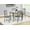 White#98, variant on Dining Sets Dining Table Set, 3pcs Set, Small, 35" Drop Leaf, Kitchen, Black Metal, Grey Laminate, Contemporary, Modern,Kitchen Sets