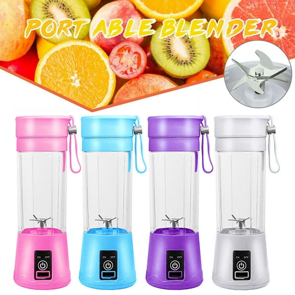SAYFUT Portable Blender, Smoothie Juicer Cup - Six Blades in 3D, 380ML Fruit Mixing Machine with 6 Blades, Detachable Cup