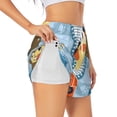 thumbnail image 2 of Disketp Giraffe Come Out From Zipper Print Women's Shorts Workout Shorts for Athletic Gym Running Shorts with Phone Pockets XX-Large, 2 of 8