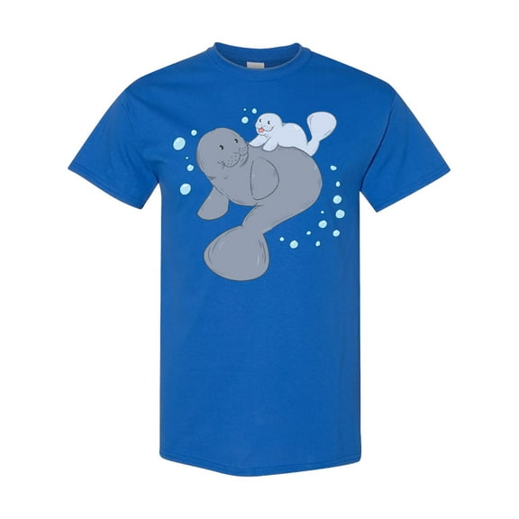 Inktastic Cute Manatees with Bubbles T-Shirt