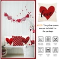 thumbnail image 3 of Valentines Pillow Covers 18X18 Set of 4, Love Heart Valentine Throw Pillow Covers Wedding Cushion Case Decoration for Sofa Couch Bed, 3 of 6