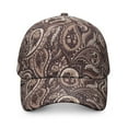 thumbnail image 2 of Floral Geometric Baseball Cap – Colorful Art Paisley Boho Vintage Retro Ethnic Abstract Decorative Pattern Mandala Exotic Artistic Elegant Classic Chic, 2 of 5