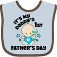thumbnail image 3 of Inktastic Its My Daddys 1st Fathers Day with Baby and Stars Boys or Girls Baby Bib, 3 of 4